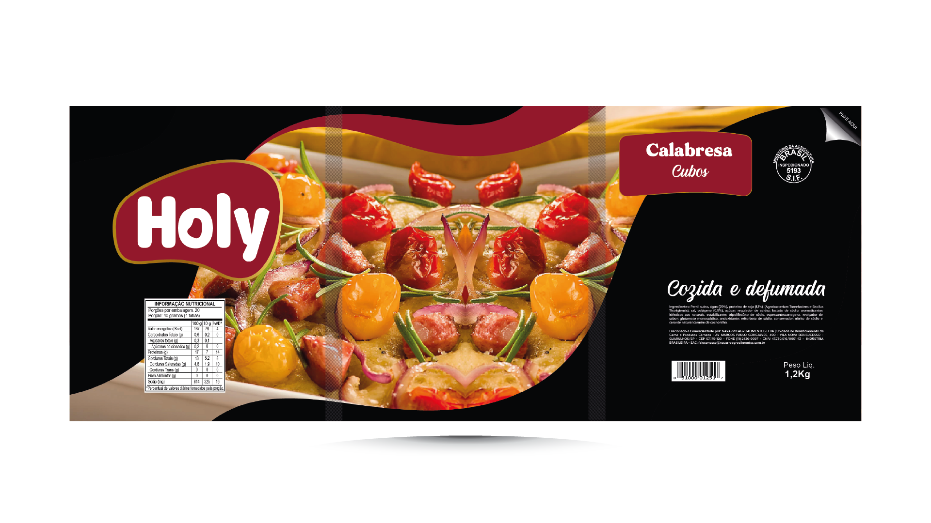 Calabresa em Cubos 1,2Kg