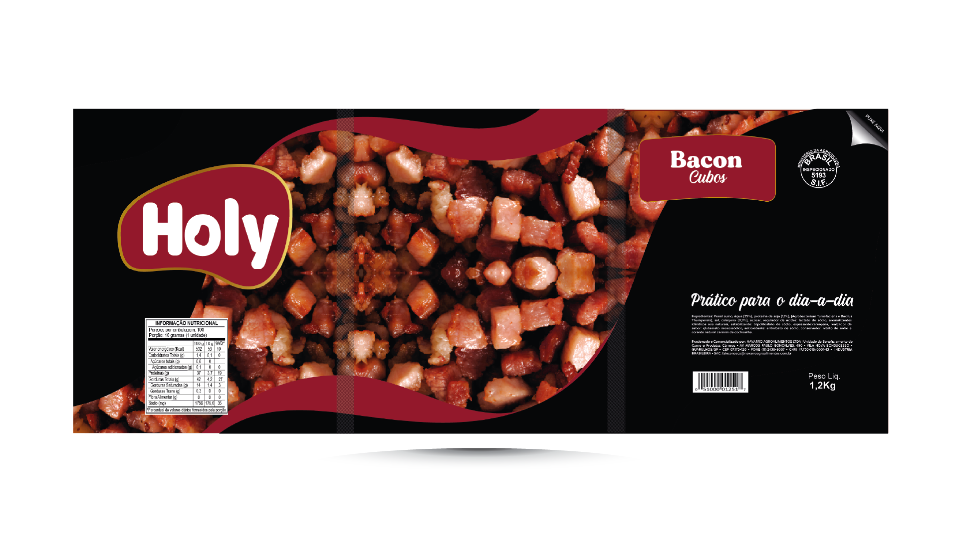Bacon em Cubos 1,2Kg